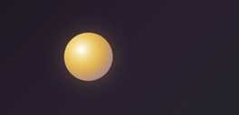 6A. Theme 2 Tension and Anxiety. Stress Colors variation with a hot yellow orb that feels alert and unstable.